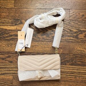 Rebecca Minkoff Cream Quilted Crossbody Bag